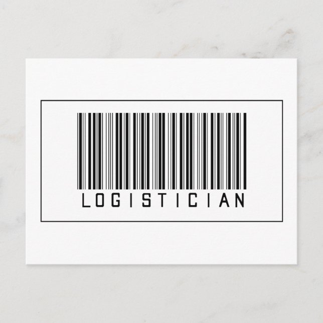 Carte Postale Logisticien de code barre (Devant)