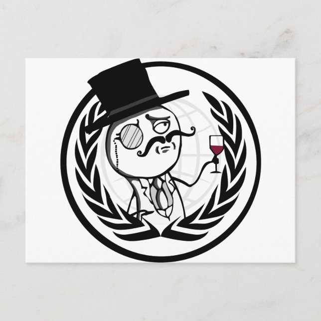 Carte Postale Logo anonyme de LulzSec (Devant)