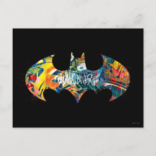 Carte Postale Logo Batman Neon/80s Graffiti