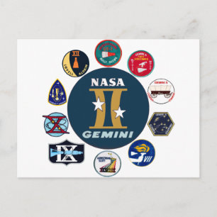 Carte Postale Logo commémoratif Gemini