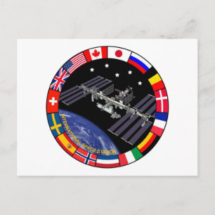Carte Postale Logo composite des membres ISS