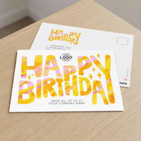 Logo Crayon Jaune Amusant Anniversaire Écrit à la