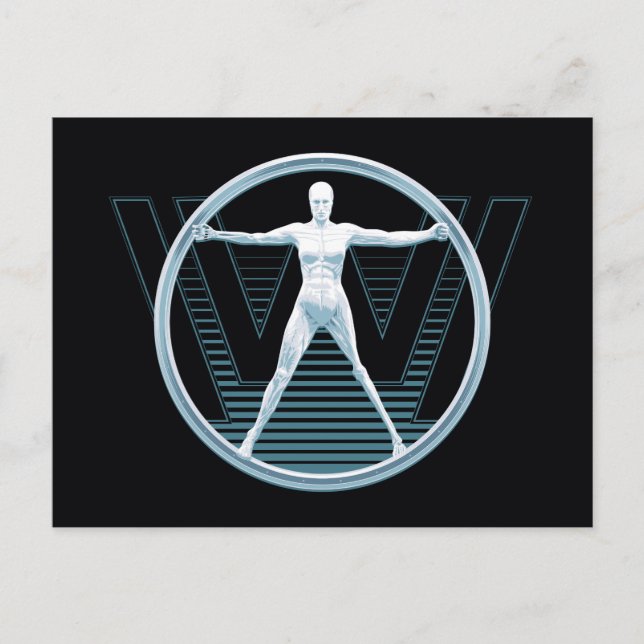 Carte Postale Logo d'androïde de Westworld | Vitruvian (Devant)