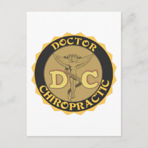 CARTE POSTALE LOGO DE C.C - DOCTEUR CHIROPRACTIC CADUCEUS