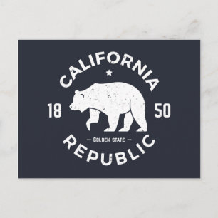 Carte Postale Logo de Californie   L'État d'or