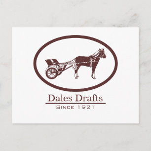 Carte Postale Logo de cheval et de buggy