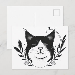 Carte Postale Logo de compagnie animale illustré