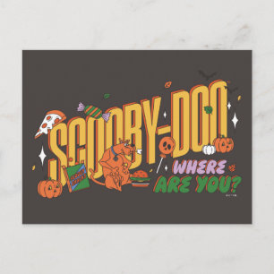 Carte Postale Logo de friandise d'Halloween de Scooby-Doo