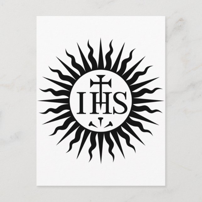 Carte Postale Logo de la Société de Jésus (Jésuites) (Devant)