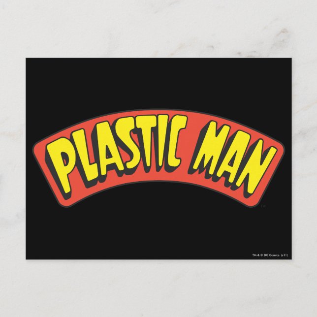 Carte Postale Logo de l'homme en plastique (Devant)