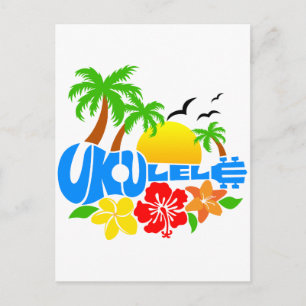 Carte Postale Logo de l'île d'Ukulele