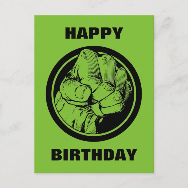 Carte Postale Logo de poing Avengers Hulk (Devant)