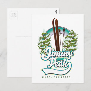 Carte Postale logo de ski de jiminy peak massachusetts