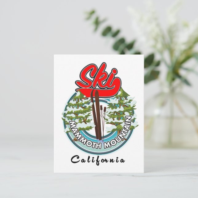 Carte Postale Logo de ski Mammoth Mountain California (Debout devant)