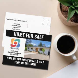Carte Postale Logo d'entreprise de courtage immobilier personnal