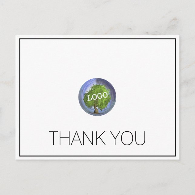 Carte Postale Logo d'entreprise Merci (Devant)