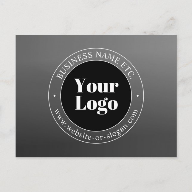 Carte Postale Logo d'entreprise ou design & texte modifiable (Devant)
