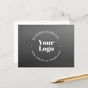 Carte Postale Logo d'entreprise ou design & texte modifiable