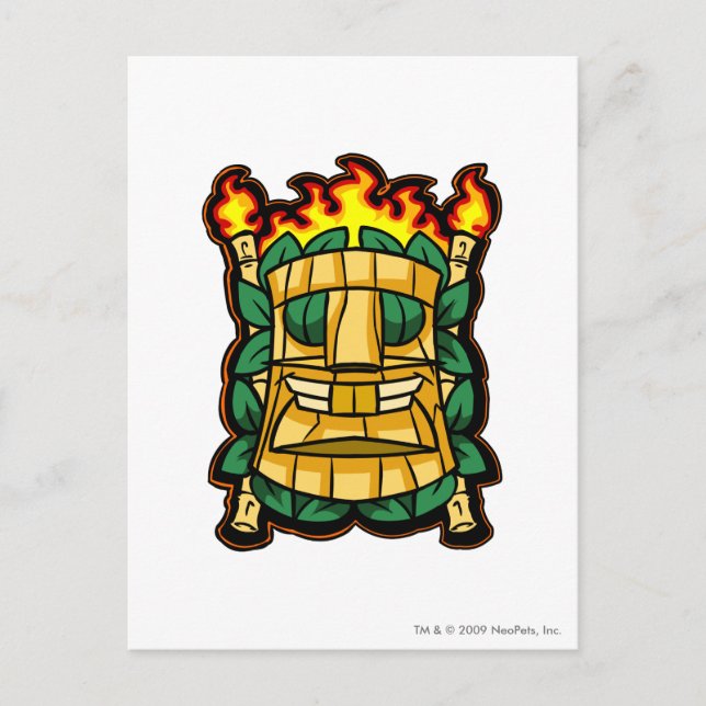 Carte Postale Logo d'île de mystère d'équipe (Devant)