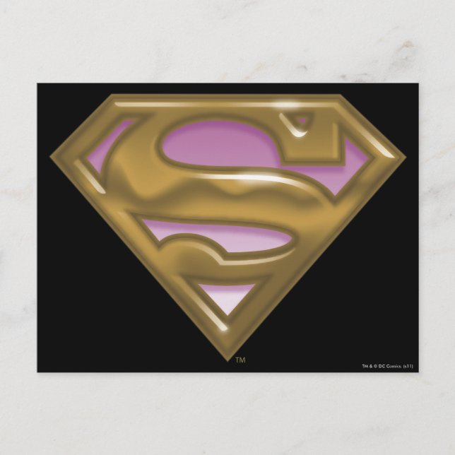 Carte Postale Logo doré Supergirl (Devant)