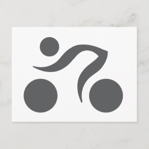 Carte Postale Logo du cool cycliste