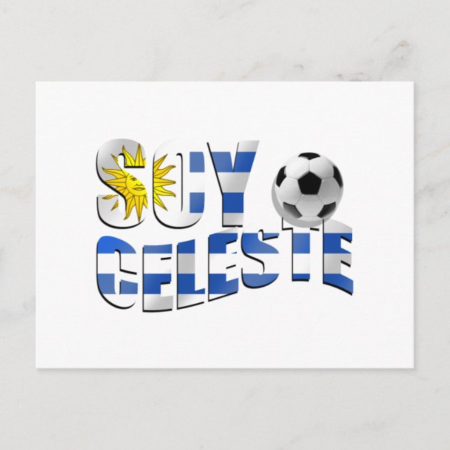 Carte Postale Logo du drapeau de l'Uruguay de Soy Celeste (Devant)