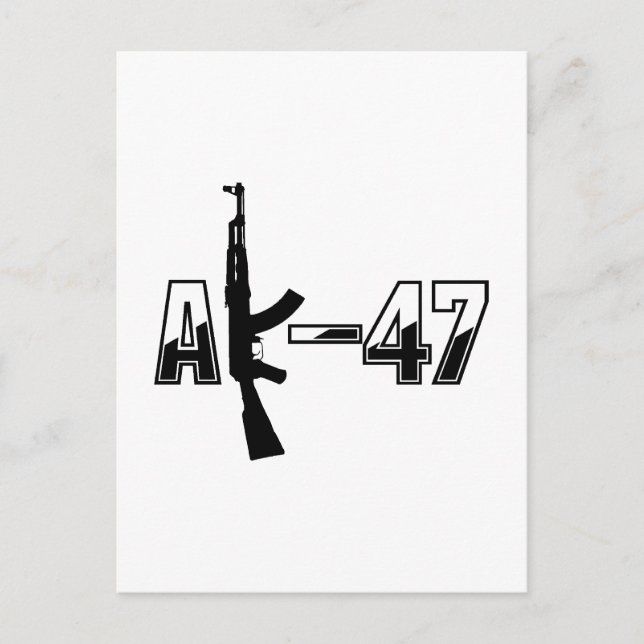 Carte Postale Logo du fusil d'assaut AK-47 AKM (Devant)