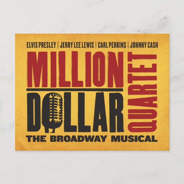 Carte Postale Logo du quatuor à millions de dollars (Devant)