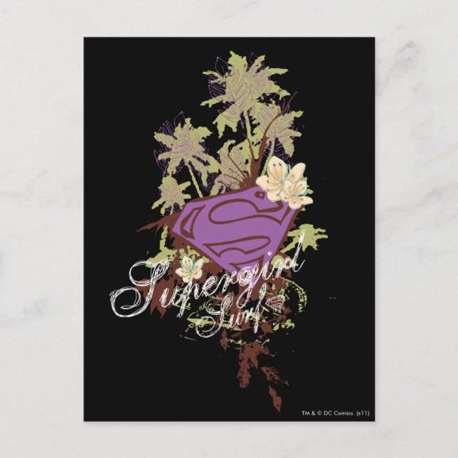 Carte Postale Logo du Surf Supergirl (Devant)