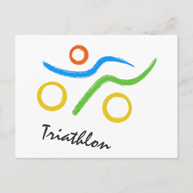 Carte Postale Logo du triathlon (Devant)