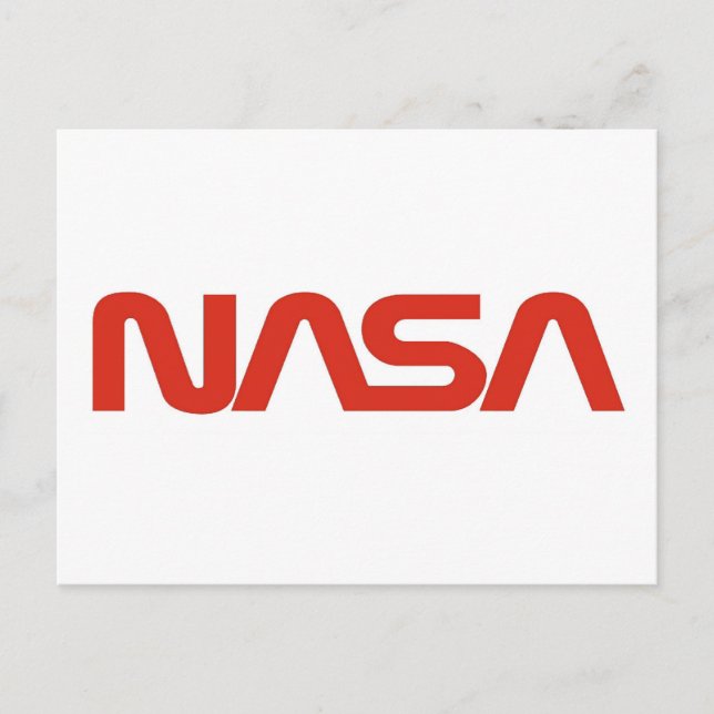 Carte Postale Logo du ver rouge de la NASA (Devant)