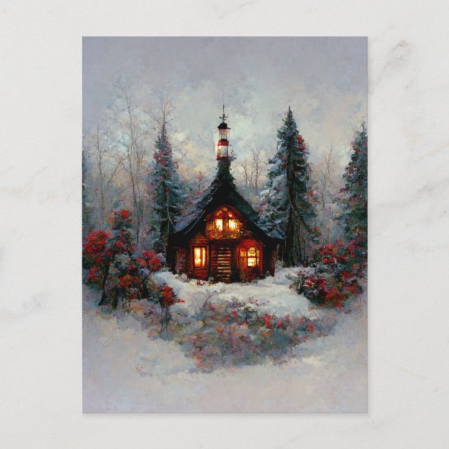 Carte postale Logo Entreprise Noël Cottage 2 (Devant)