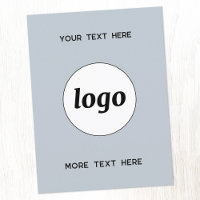 Logo Entreprise Promotionnel Bleu Poudre