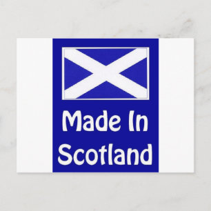 Carte Postale Logo Fabriqué En Écosse