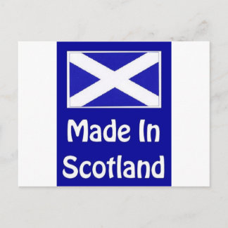 Carte Postale Logo Fabriqué En Écosse
