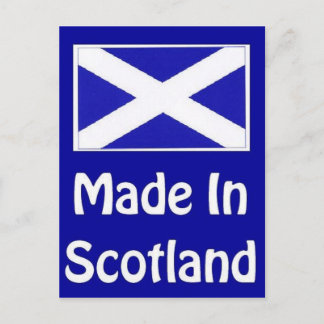 Carte Postale Logo Fabriqué En Écosse
