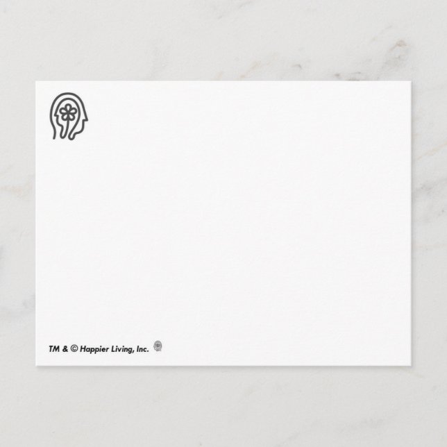 Carte postale Logo Happier Living (Devant)