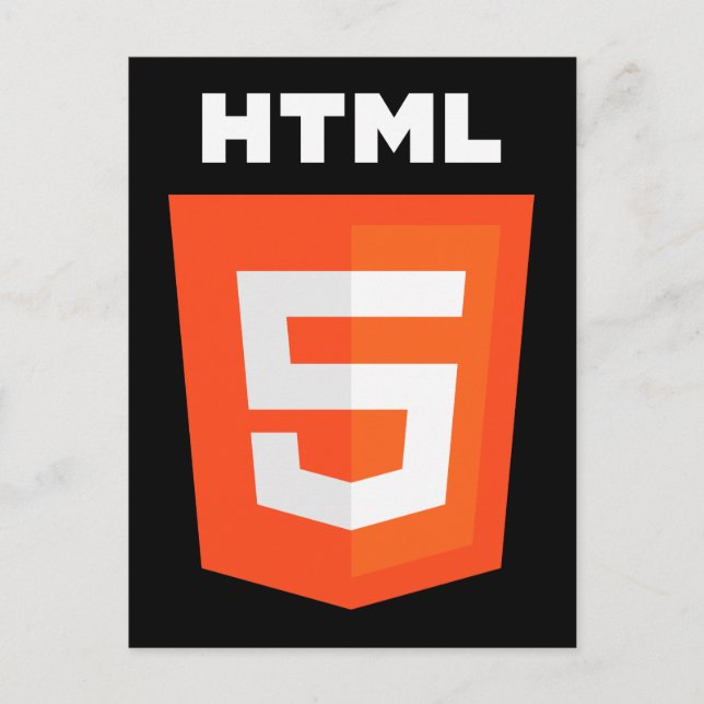 Carte Postale Logo HTML 5 (Devant)
