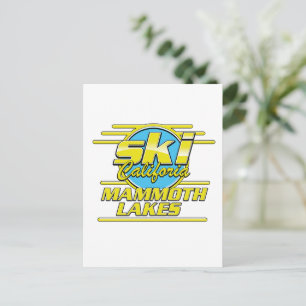 Carte Postale logo Mammoth Lakes Californie Ski