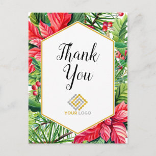 Carte Postale Logo Merci Noël Entreprise