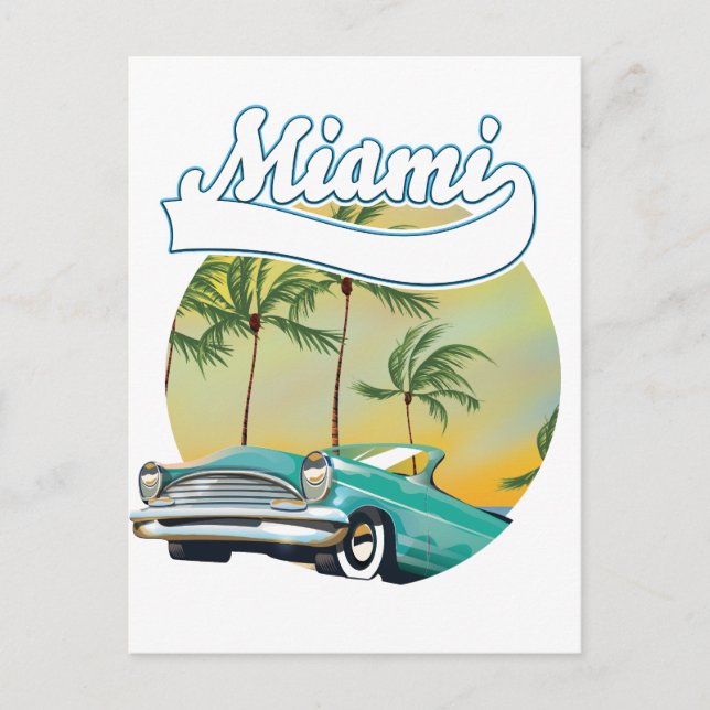 Carte Postale logo Miami Sunset (Devant)