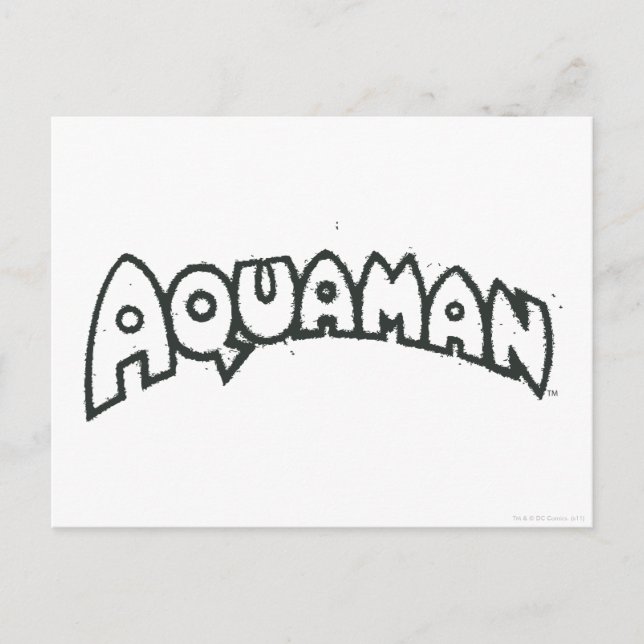 Carte Postale Logo noir Aquaman Grunge 2 (Devant)