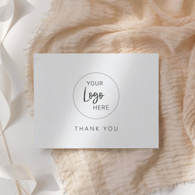 Carte Postale Logo personnalisé de l'entreprise Merci d'affaires (Créateur téléchargé)