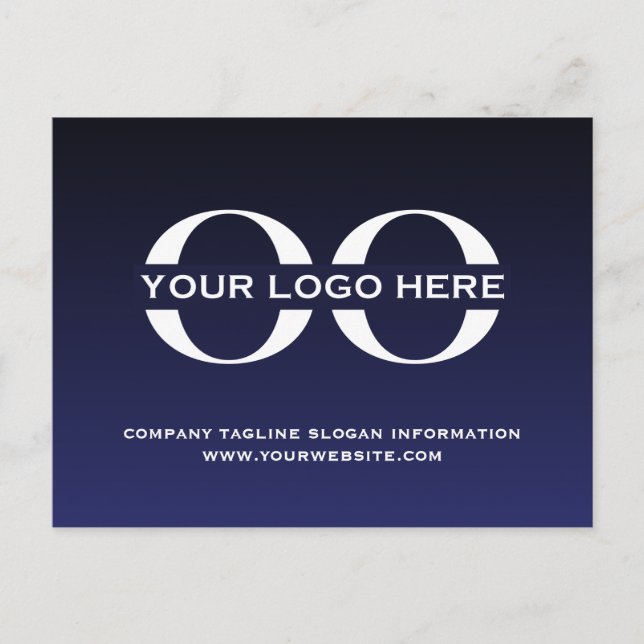 Carte Postale Logo professionnel de la Marine Blue Company (Devant)