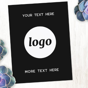 Carte Postale Logo promotionnel Business Black