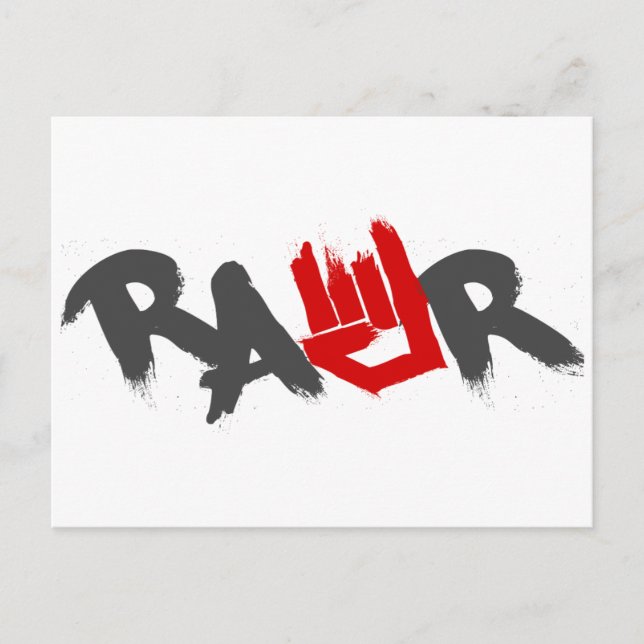 Carte Postale Logo Rawr - Emo, goth, alternative, rock, grunge (Devant)