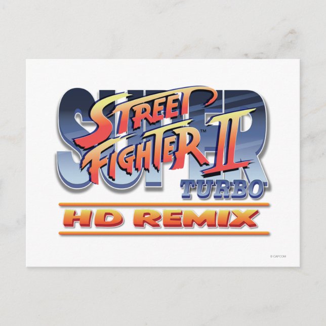 Carte Postale Logo Remix Turbo HD Street Fighter II (Devant)