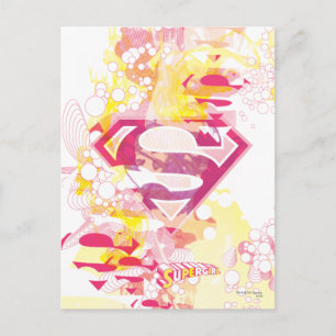 Carte Postale Logo Retro Supergirl