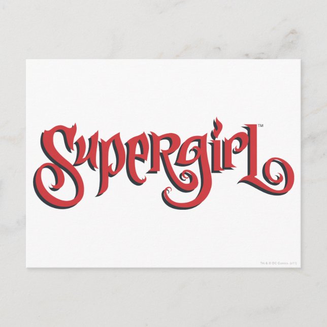 Carte Postale Logo rouge Supergirl (Devant)