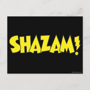 Carte Postale Logo Shazam Jaune